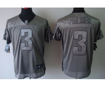 Nike Oakland Raiders #3 Carson Palmer Gray Shadow Elite Jersey