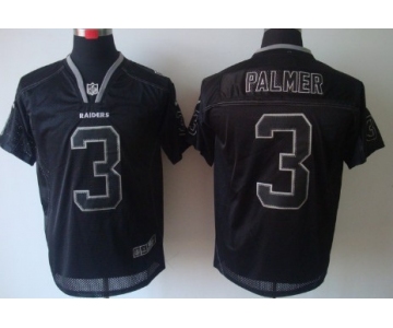Nike Oakland Raiders #3 Carson Palmer Lights Out Black Elite Jersey