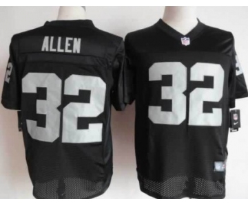 Nike Oakland Raiders #32 Marcus Allen Black Elite Jersey