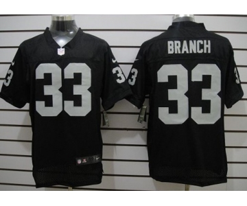 Nike Oakland Raiders #33 Tyvon Branch Black Elite Jersey