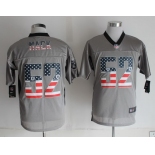 Nike Oakland Raiders #52 Khalil Mack 2014 USA Flag Fashion Gray Elite Jersey