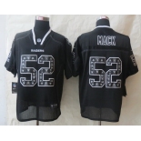 Nike Oakland Raiders #52 Khalil Mack Lights Out Black Ornamented Elite Jersey