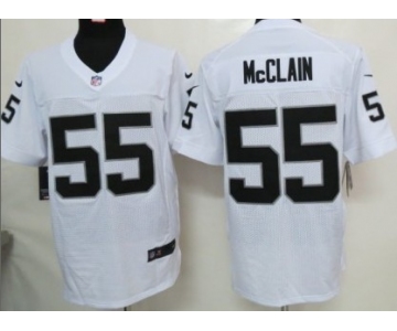 Nike Oakland Raiders #55 Rolando McClain White Elite Jersey