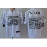 Nike Oakland Raiders #55 Rolando McClain White With Silvery Elite Jersey