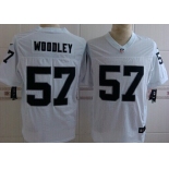 Nike Oakland Raiders #57 Lamarr Woodley White Elite Jersey