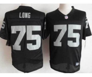 Nike Oakland Raiders #75 Howie Long Black Elite Jersey