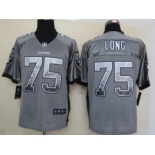 Nike Oakland Raiders #75 Howie Long Drift Fashion Gray Elite Jersey