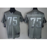 Nike Oakland Raiders #75 Howie Long Gray Shadow Elite Jersey