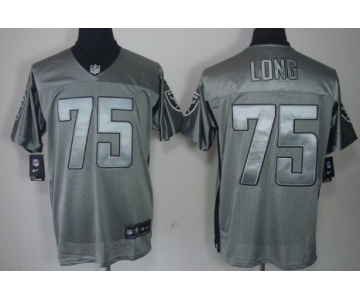 Nike Oakland Raiders #75 Howie Long Gray Shadow Elite Jersey