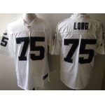 Nike Oakland Raiders #75 Howie Long White Elite Jersey