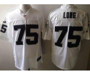 Nike Oakland Raiders #75 Howie Long White Elite Jersey