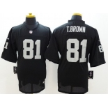 Nike Oakland Raiders #81 Tim Brown Black Elite Jersey