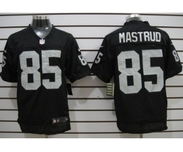 Nike Oakland Raiders #85 Jeron Mastrud Black Elite Jersey