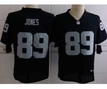 Nike Oakland Raiders #89 James Jones Black Elite Jersey