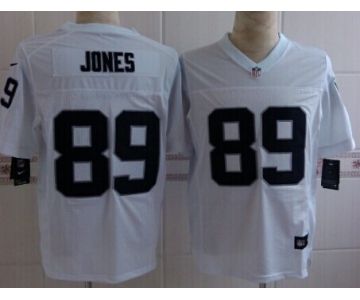 Nike Oakland Raiders #89 James Jones White Elite Jersey