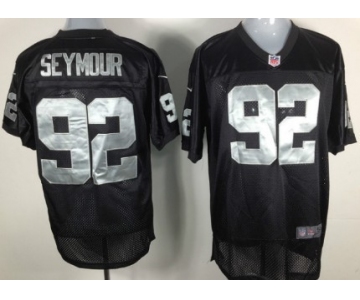 Nike Oakland Raiders #92 Richard Seymour Black Elite Jersey