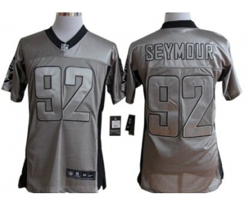 Nike Oakland Raiders #92 Richard Seymour Gray Shadow Elite Jersey