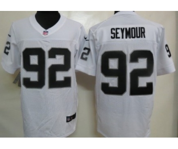 Nike Oakland Raiders #92 Richard Seymour White Elite Jersey