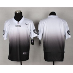Nike Oakland Raiders Blank White/Black Fadeaway Elite Jersey