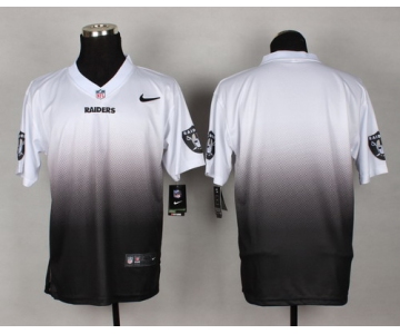 Nike Oakland Raiders Blank White/Black Fadeaway Elite Jersey