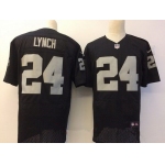 Nike Raiders #24 Marshawn Lynch Black Team Color Men's Stitched NFL New Elite Jersey