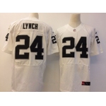 Nike Raiders #24 Marshawn Lynch White Men's Stitched NFL New Elite Jersey