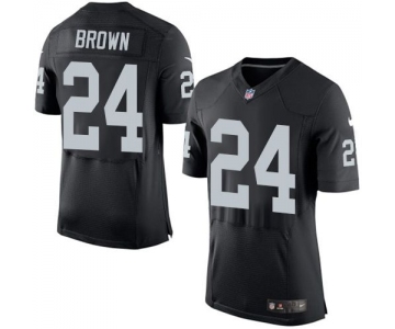 Nike Raiders #24 Willie Brown Black Team Color Men's Stitched NFL New Elite Jersey