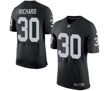 Nike Raiders #30 Jalen Richard Black Team Color Men's Stitched NFL New Elite Jersey