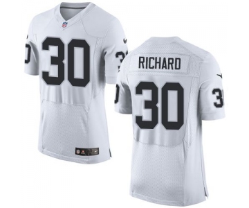 Nike Raiders #30 Jalen Richard White Men's Stitched NFL New Elite Jersey