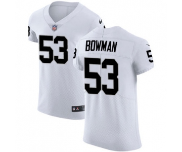 Nike Raiders #53 NaVorro Bowman White Men's Stitched NFL Vapor Untouchable Elite Jersey