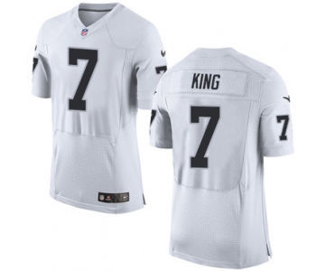 Nike Raiders #7 Marquette King White Men's Stitched NFL New Elite Jersey