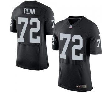 Nike Raiders #72 Donald Penn Black Team Color Men's Stitched NFL New Elite Jersey