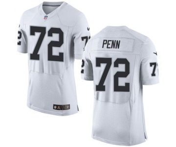 Nike Raiders #72 Donald Penn White Men's Stitched NFL New Elite Jersey