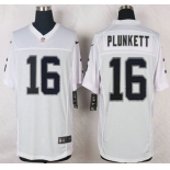 Oakland Raiders #16 Jim Plunkett Nike White Elite Jersey