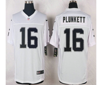 Oakland Raiders #16 Jim Plunkett Nike White Elite Jersey