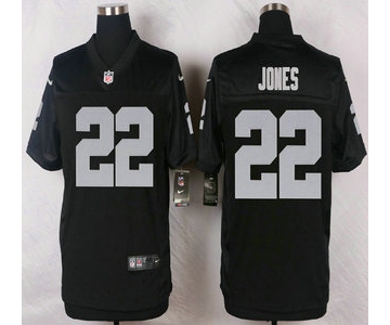 Oakland Raiders #22 Taiwan Jones Nike Black Elite Jersey