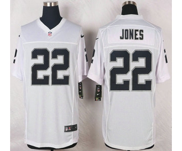 Oakland Raiders #22 Taiwan Jones Nike White Elite Jersey