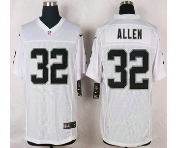 Oakland Raiders #32 Marcus Allen Nike White Elite Jersey