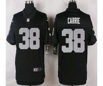 Oakland Raiders #38 T.J. Carrie Nike Black Elite Jersey