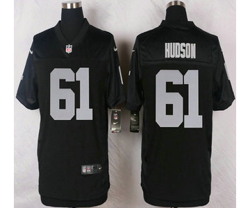 Oakland Raiders #61 Rodney Hudson Nike Black Elite Jersey