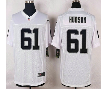 Oakland Raiders #61 Rodney Hudson Nike White Elite Jersey