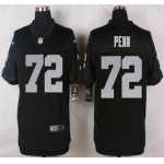 Oakland Raiders #72 Donald Penn Nike Black Elite Jersey