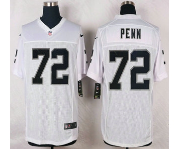 Oakland Raiders #72 Donald Penn Nike White Elite Jersey