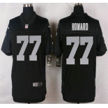 Oakland Raiders #77 Austin Howard Nike Black Elite Jersey
