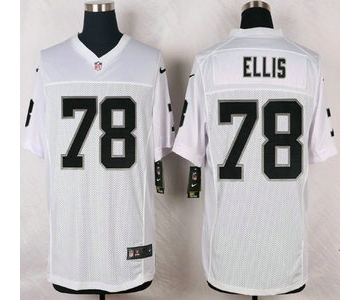 Oakland Raiders #78 Justin Ellis Nike White Elite Jersey