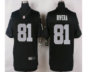 Oakland Raiders #81 Mychal Rivera Nike Black Elite Jersey