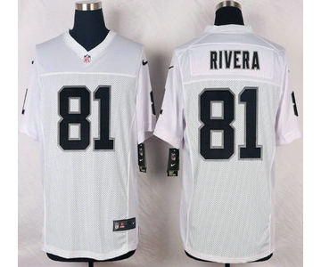 Oakland Raiders #81 Mychal Rivera Nike White Elite Jersey