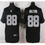 Oakland Raiders #88 Clive Walford Nike Black Elite Jersey