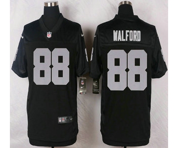 Oakland Raiders #88 Clive Walford Nike Black Elite Jersey