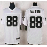 Oakland Raiders #88 Clive Walford Nike White Elite Jersey